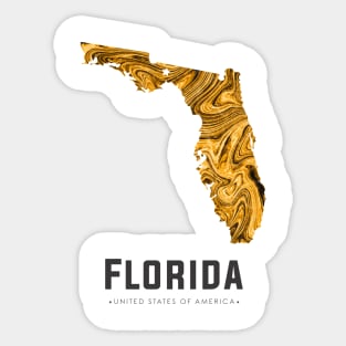 Florida state map abstract golden brown Sticker